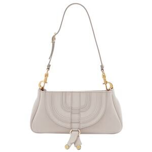 Chloe Leather Marcie Small Grey Shoulder Bag